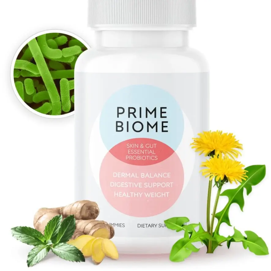 PrimeBiome Skin and Gut Health Supplement